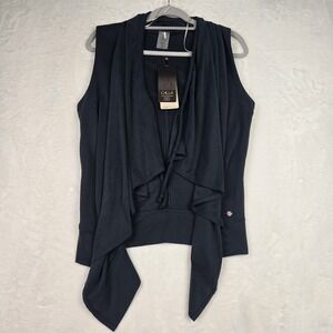 NWT CALIA by Carrie‎ Underwood Journey Sandwash Vest Pure Black Size Medium